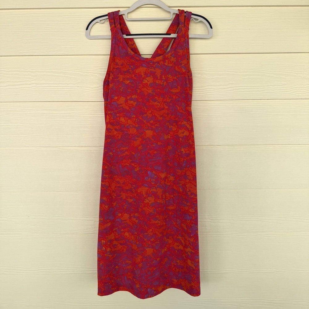 Title Nine Red and Purple Floral Tank Dress